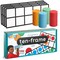 4 Pack Giant Magnetic Ten Frames with 48 Math Counters, Magnet Frame for Classroom Learning